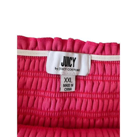 Vintage Y2K Juicy Couture Pink Velour Strapless Beach Royalty Dress‎ XXL EUC - Picture 3 of 8
